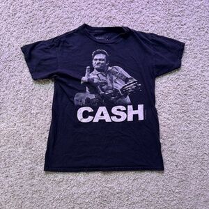 90s Johnny Cash Short-Sleeve Merch T-Shirt - Black Size Small Men’s